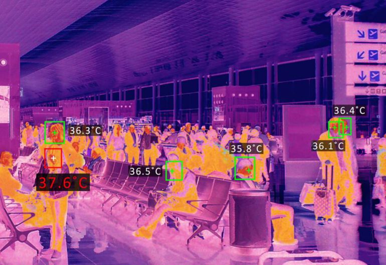 cámaras térmicas medir temperatura corporal covid19 aeropuertos